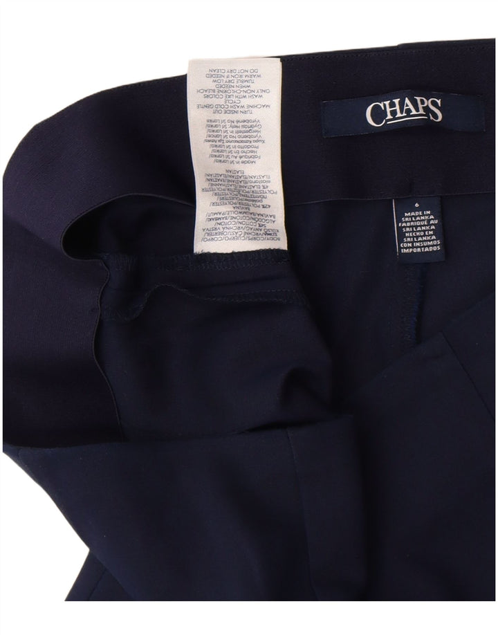 Pantaloni Capri da donna Chaps US 6 Medium W27 L21 Poliestere blu navy