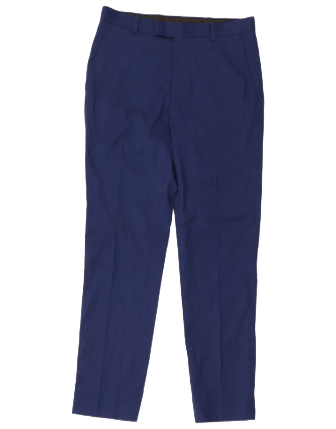 Pantaloni da abito slim da uomo Marks & Spencer W30 L29 blu navy in viscosa