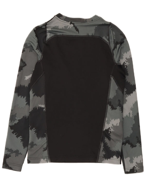 Top Nike da bambino aderente con grafica a maniche lunghe 13-14 anni XL nero mimetico