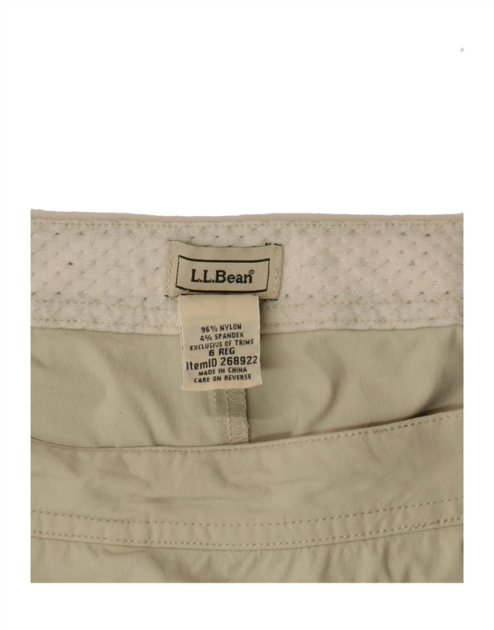 L.L.BEAN Womens Skort US 6 Medium W30  Grey Nylon Vintage L.L.Bean and Second-Hand L.L.Bean from Messina Hembry 