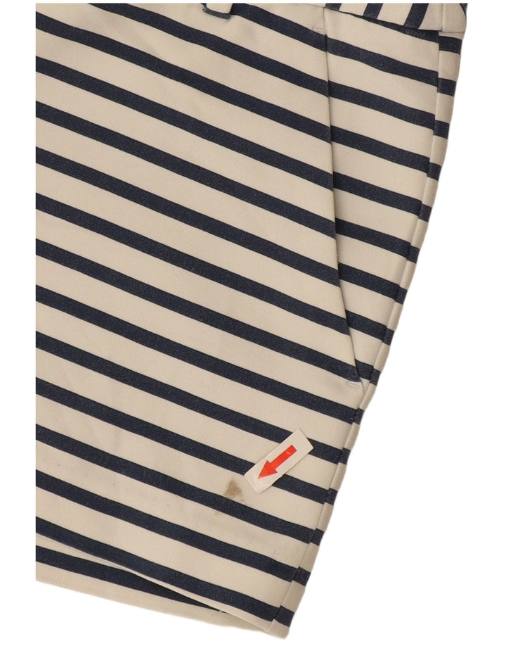 Pantaloncini chino da donna Zara piccoli W26 in cotone a righe bianche