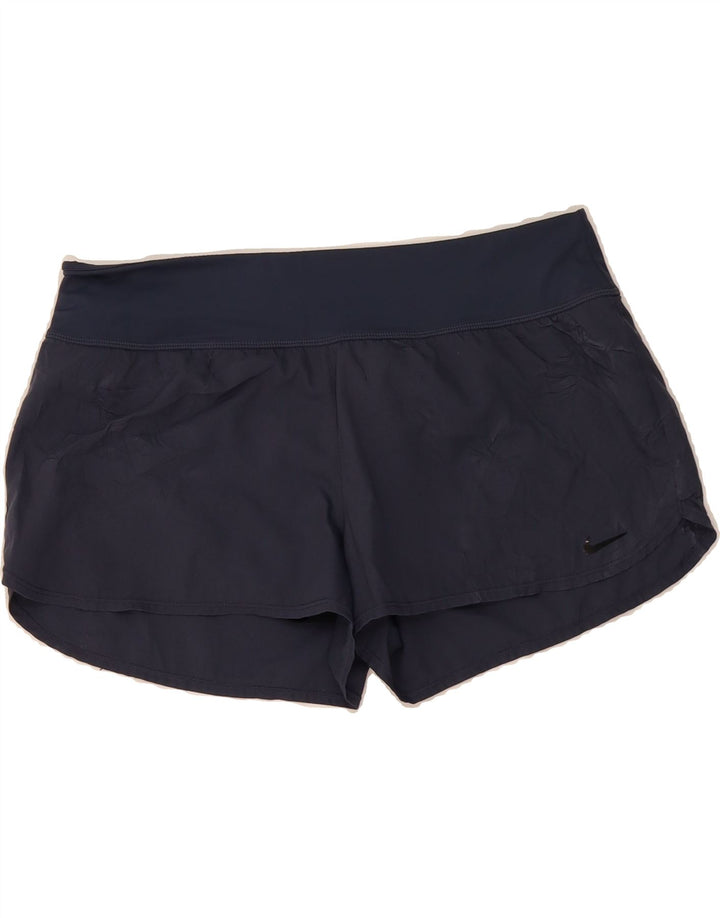 NIKE Womens Sport Shorts UK 16 Large  Navy Blue Vintage Nike and Second-Hand Nike from Messina Hembry 
