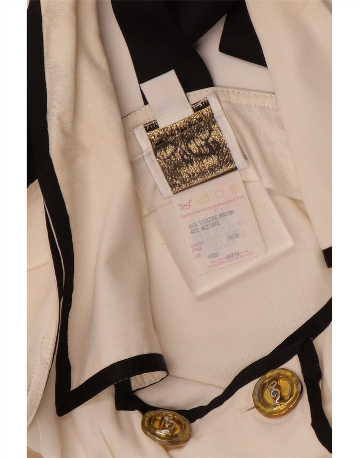 Gilet da donna Joseph Ribkoff UK 16 grande in viscosa bianca
