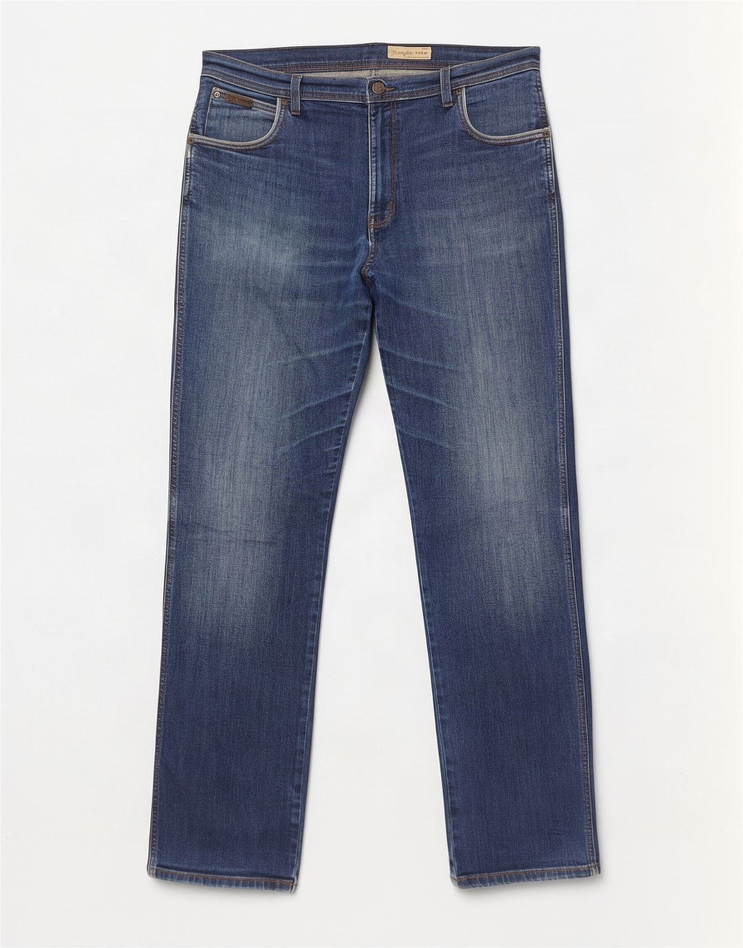 Jeans dritti elasticizzati Texas da uomo Wrangler W38 L34 cotone blu