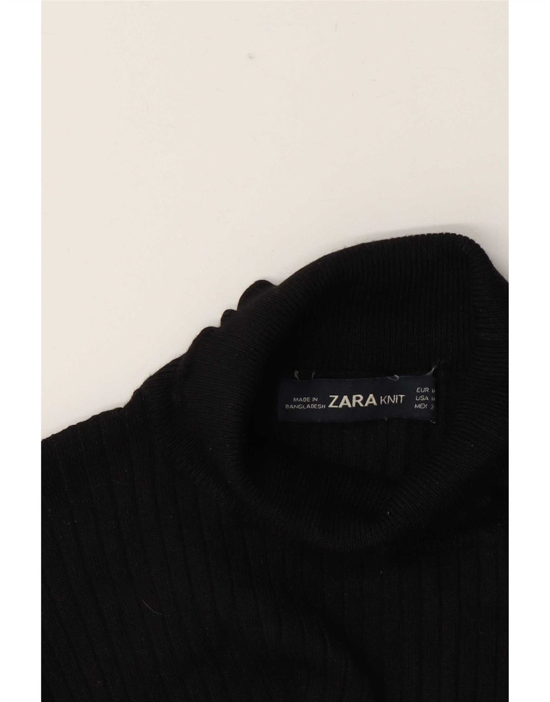 Top Zara da donna con collo alto e camicetta UK 12 medio nero
