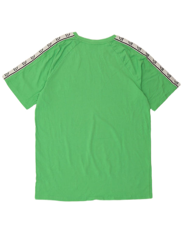 ELLESSE T-shirt grafica da uomo Top XL in cotone color block verde