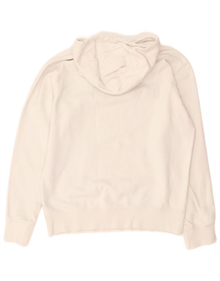 Maglione con cappuccio grafico da uomo CHAMPION in cotone bianco medio