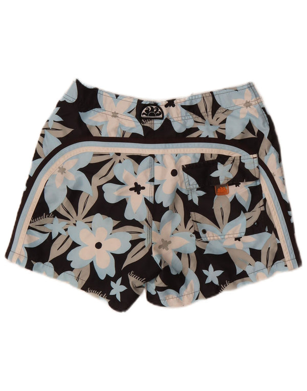 Pantaloncini da bagno da donna Sundek UK 10 piccoli neri floreali