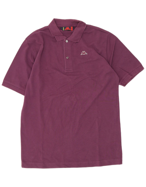 Polo Kappa da uomo in cotone marrone medio