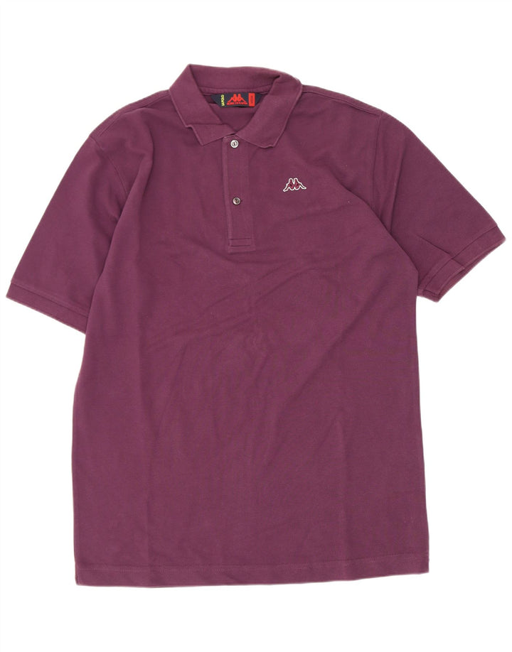 Polo Kappa da uomo in cotone marrone medio