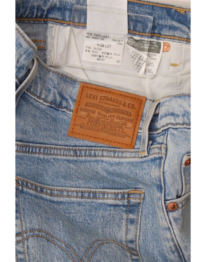 Jeans dritti Ribcage da donna Levi's W28 L27 cotone blu