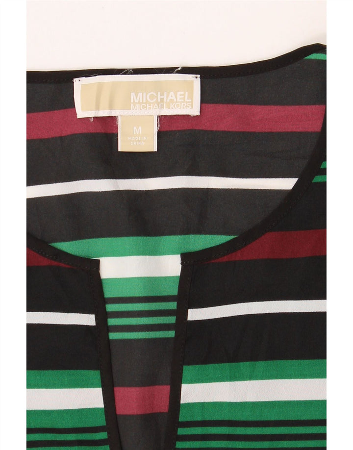 MICHAEL KORS Womens Blouse Top UK 14 Medium Multicoloured Striped Vintage Michael Kors and Second-Hand Michael Kors from Messina Hembry 