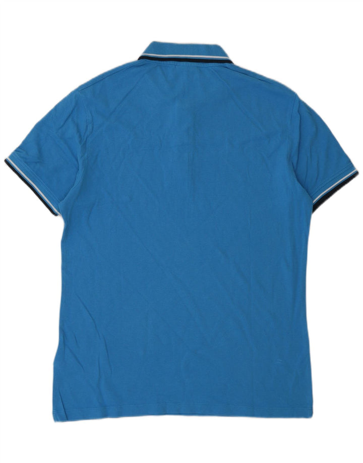 Polo Uomo Diadora Blu Medio in Cotone