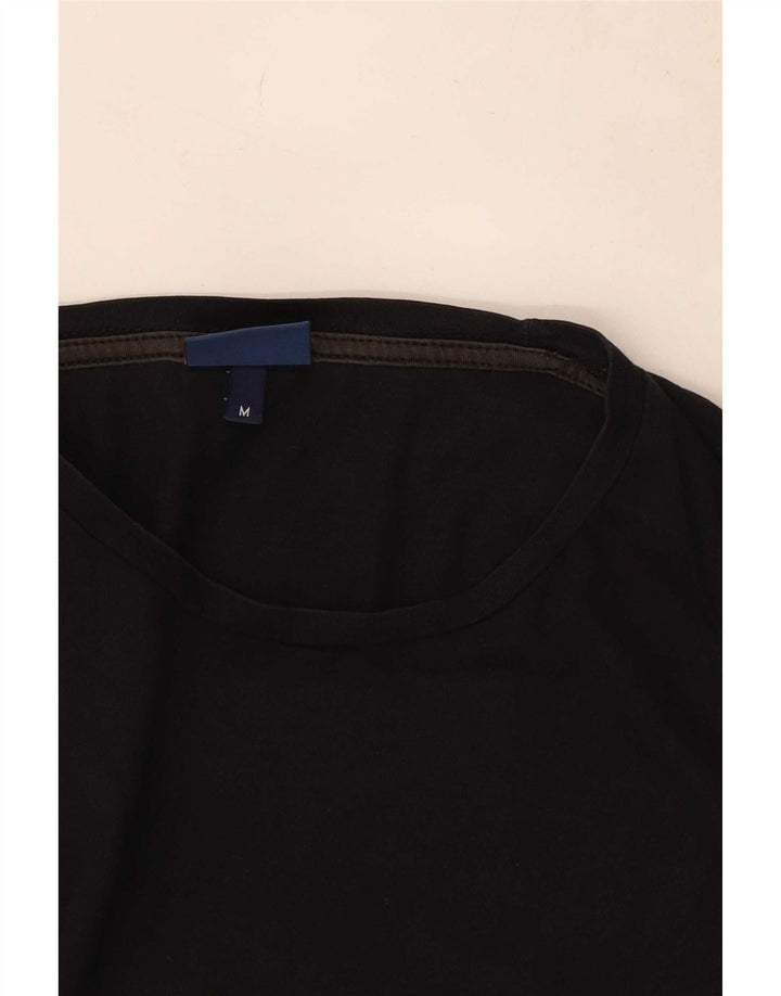 Trussardi Jeans Top Grafico da Uomo Manica Lunga Cotone Nero Medio