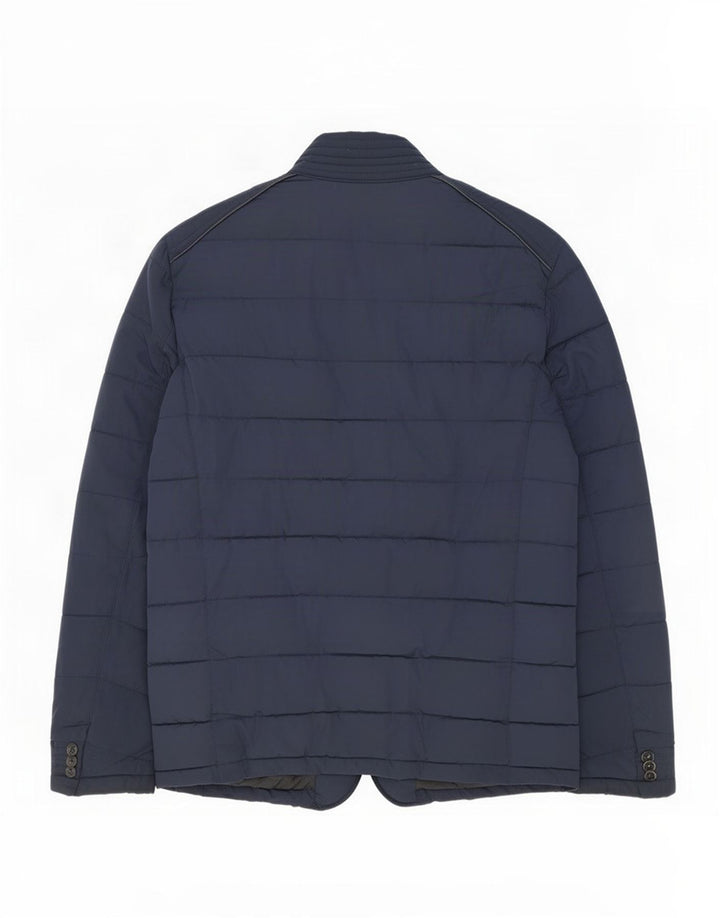 Giacca imbottita da uomo Zara UK 38 poliestere blu navy medio