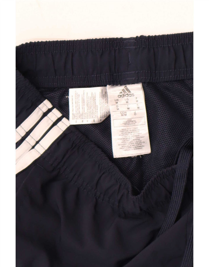 Pantaloncini sportivi da uomo Adidas medi in poliestere blu navy