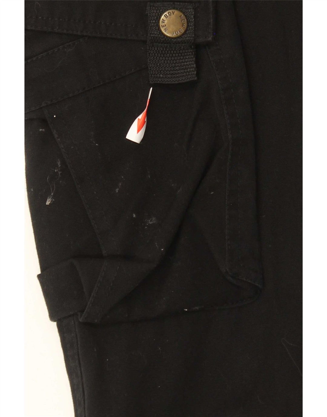 Pantaloni cargo dritti da uomo vintage W33 L33 neri