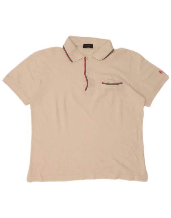 Polo da uomo Sergio Tacchini EU 48 cotone bianco medio