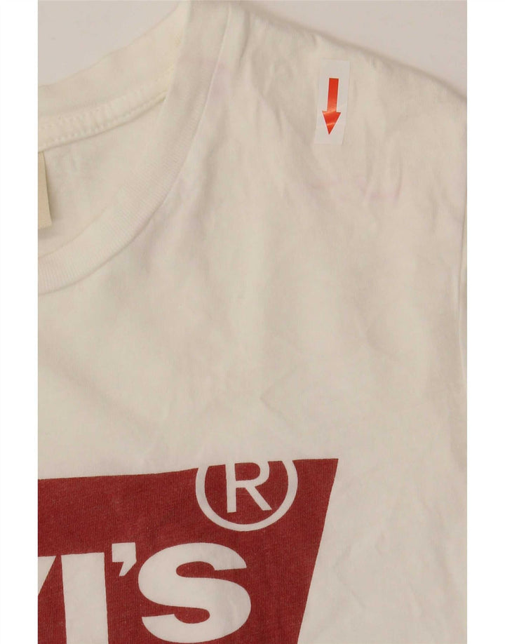 T-shirt grafica da donna Levi's Top UK 10 piccola bianca