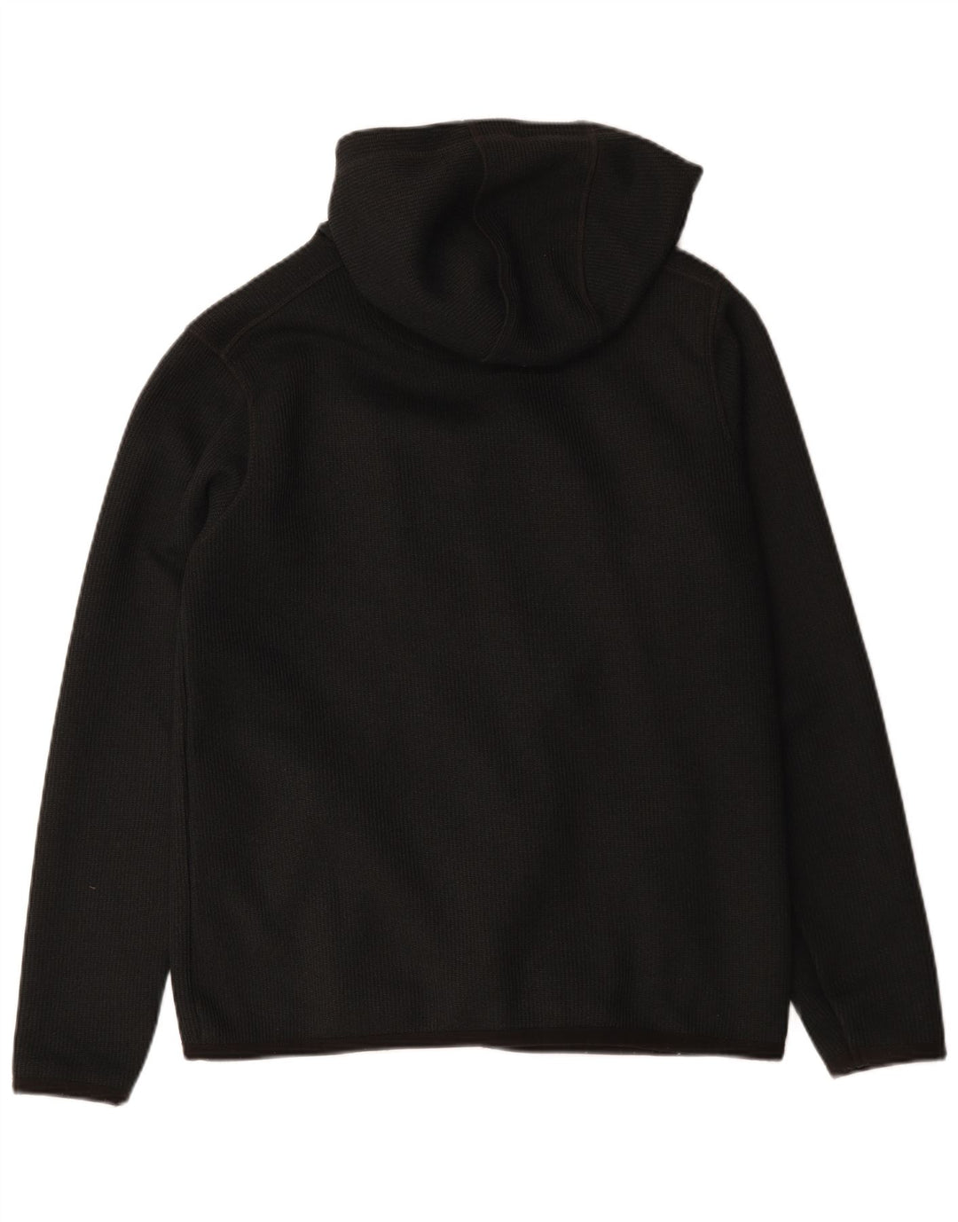 Maglione con cappuccio e zip da uomo Weird Fish, poliestere nero medio