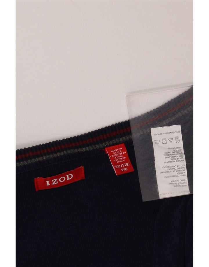 Maglione da uomo con scollo a V IZOD 2XL cotone blu navy