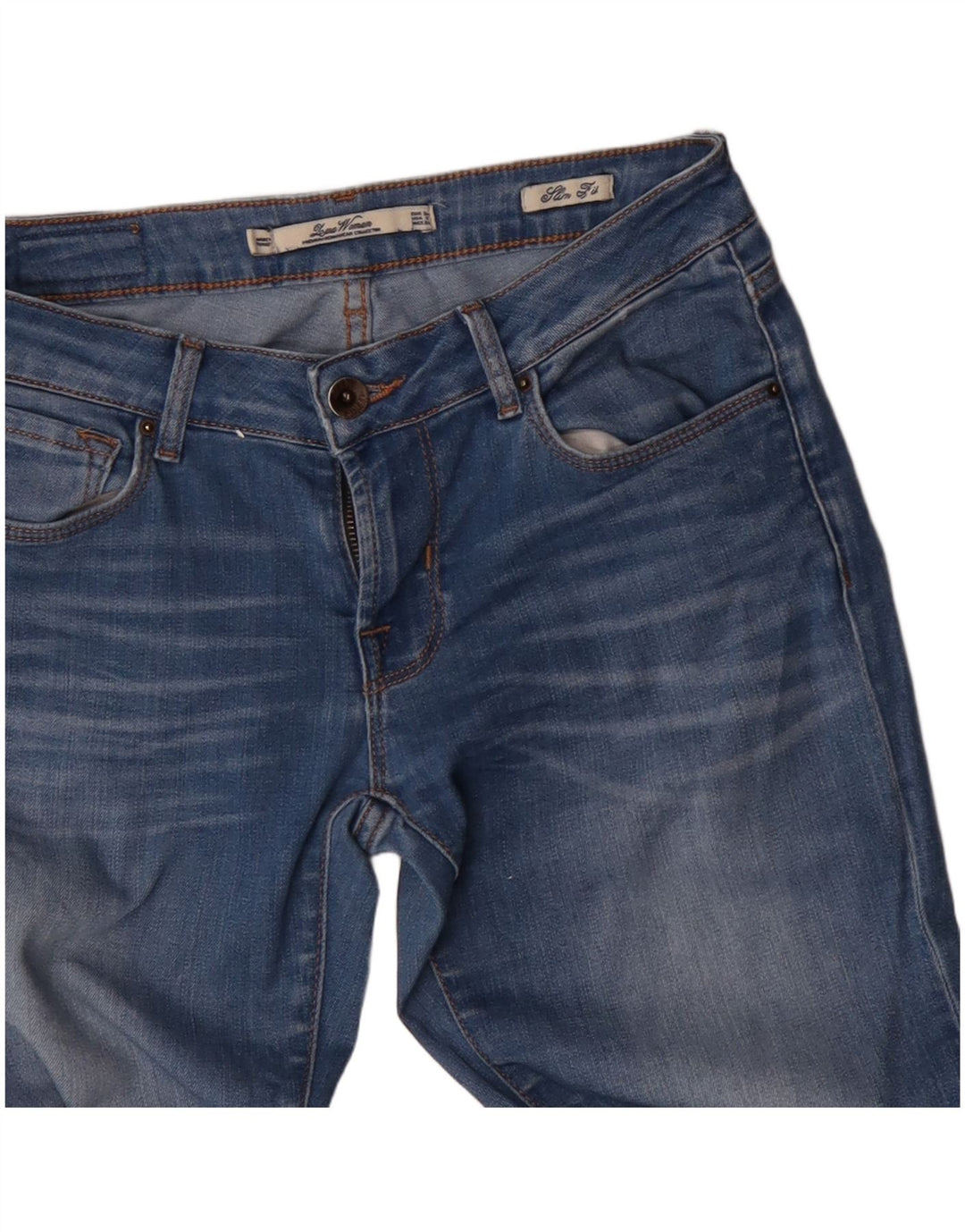 Jeans slim da donna Zara EU 34 2XS W24 L27 Blu