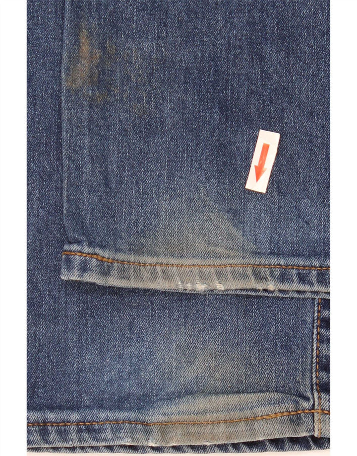 Jeans dritti regolari da uomo Marks & Spencer W38 L33 cotone blu