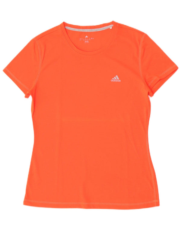 T-shirt Adidas Climalite da donna Top UK 12/14 Arancione medio