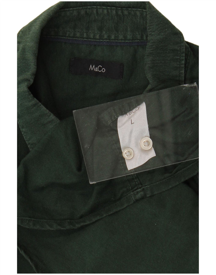 Camicia Uomo M&CO Large Verde Cotone