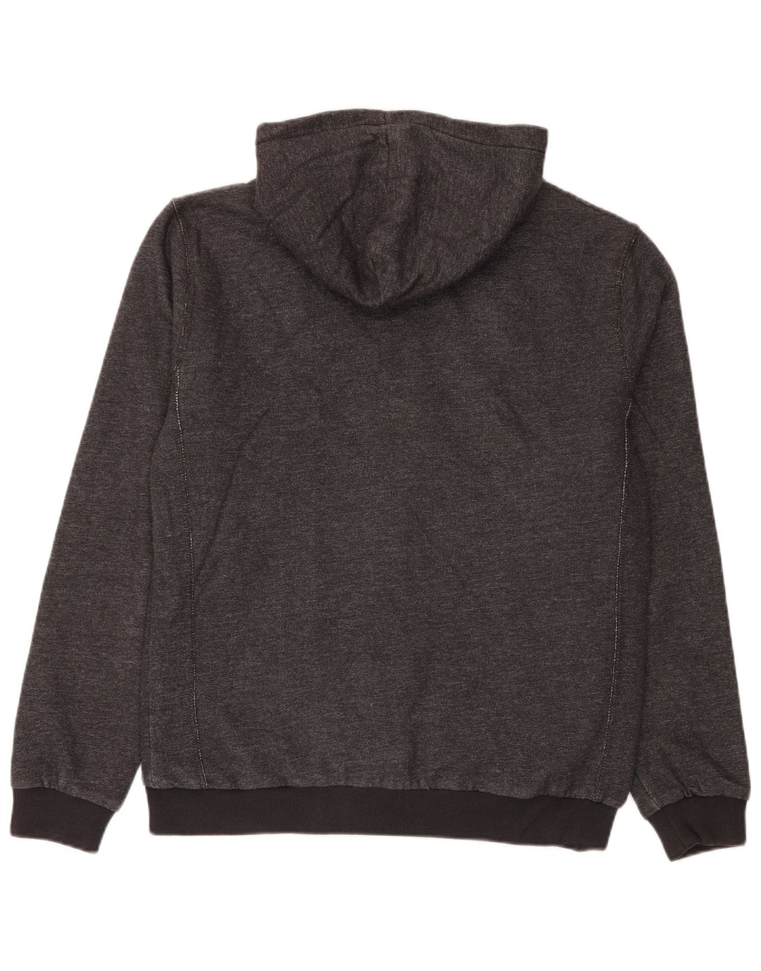 Maglione con cappuccio e zip da uomo Quiksilver in cotone grigio medio