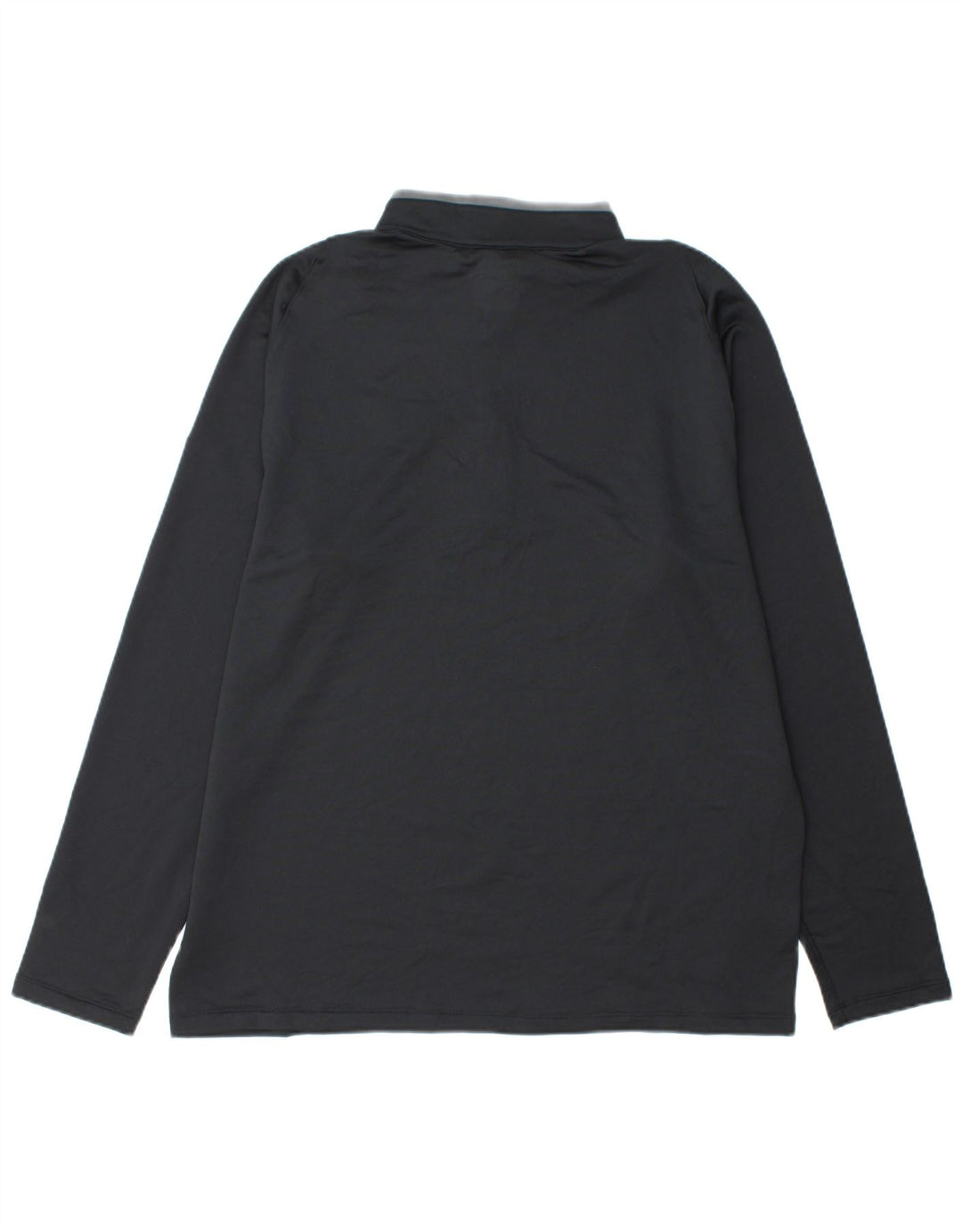 NIKE Top da tuta pullover con zip e collo da uomo, grande, in poliestere nero