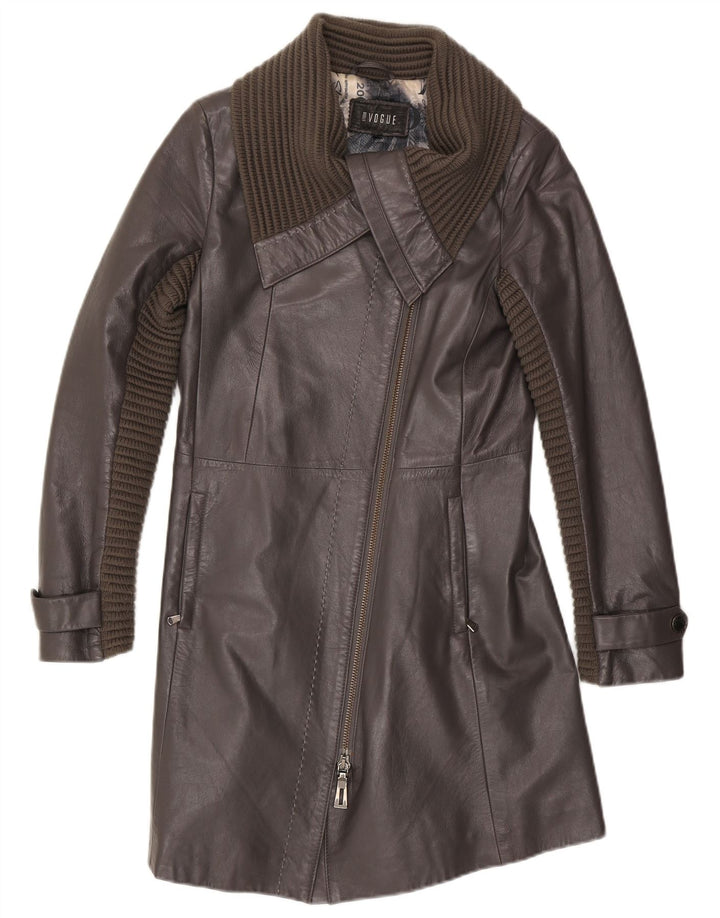 Cappotto in pelle da donna Vogue UK 14 grande grigio