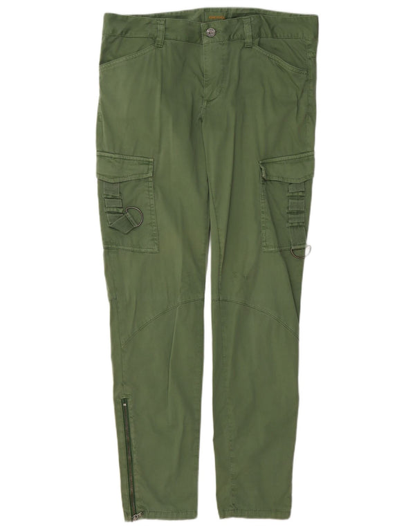 Pantaloni cargo slim da donna DIESEL W30 L30 cotone verde