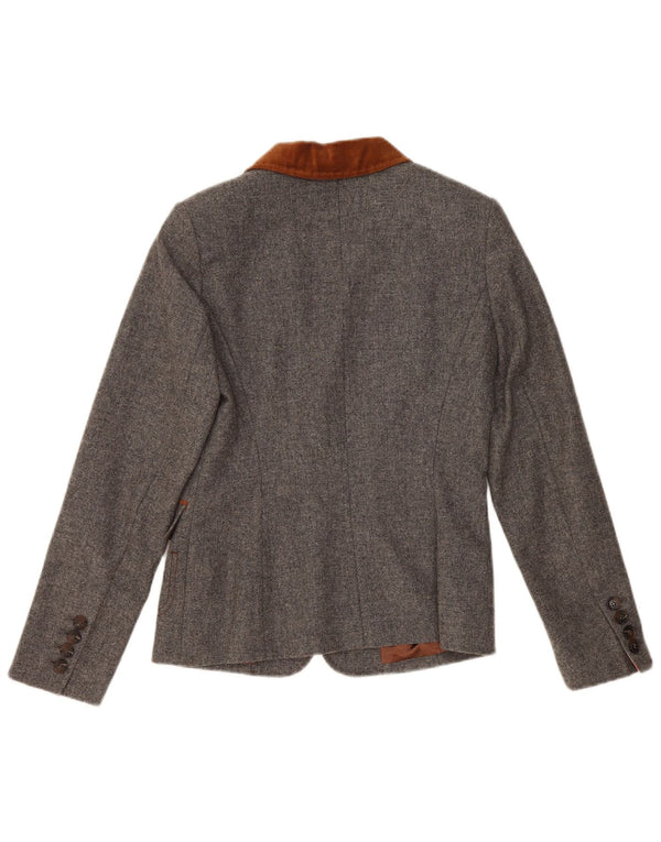 Giacca blazer a 2 bottoni da donna White Label UK 10 Small Grey Colourblock