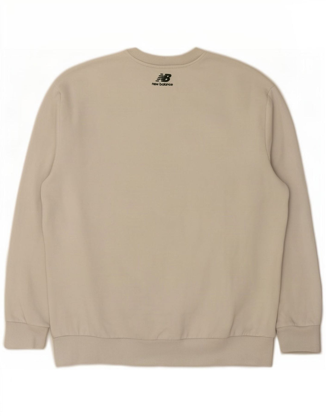 Felpa grafica da uomo New Balance, maglione grande, cotone bianco
