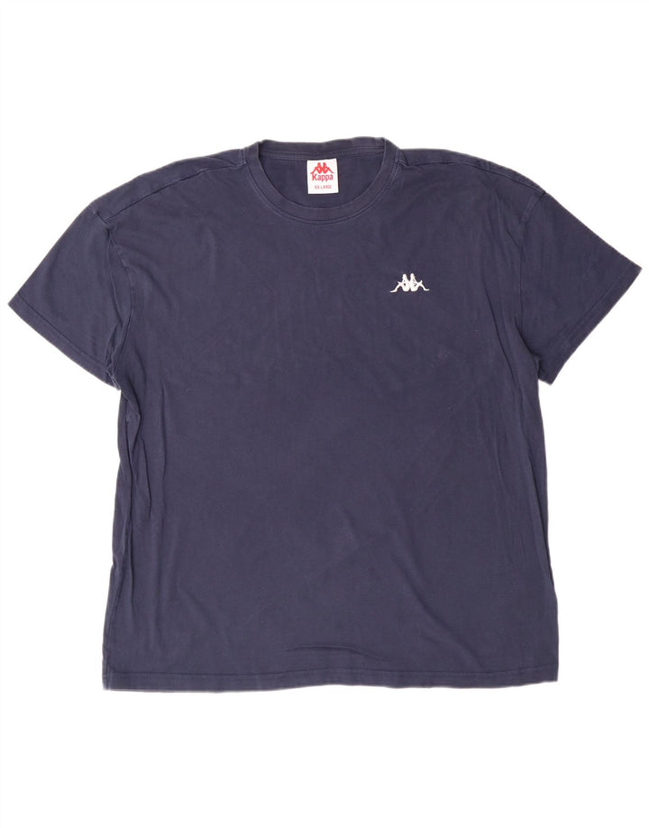 T-shirt da uomo Kappa Top 2XL Blu Navy in cotone