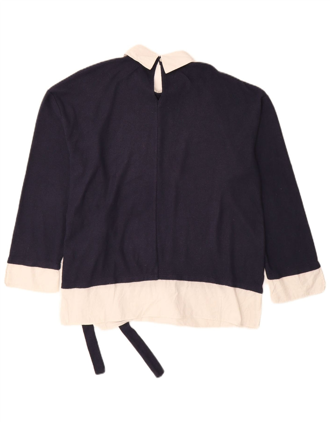 Maglione maglione collo alto da donna Marks & Spencer UK 12 medio blu navy