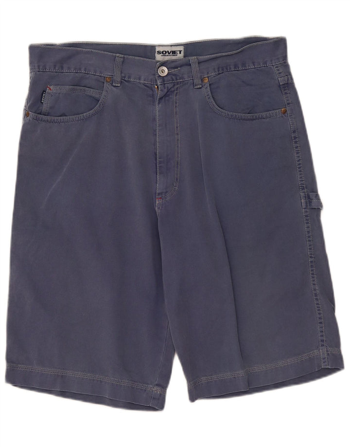 Pantaloncini cargo vintage da uomo W34 grandi blu navy
