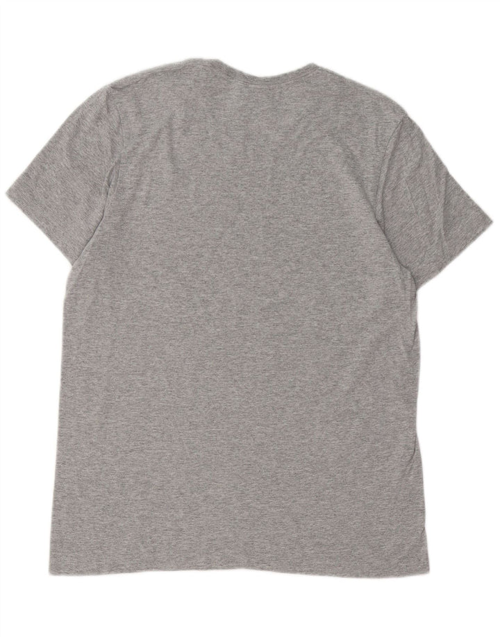T-shirt grafica da uomo ADIDAS Top in cotone grigio medio