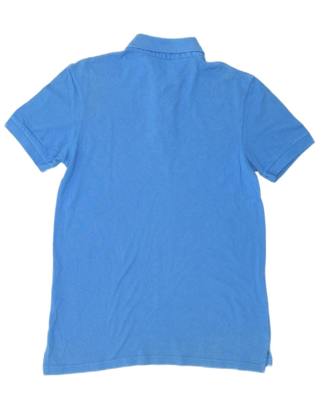 TOMMY HILFIGER Mens Polo Shirt Medium Blue Cotton