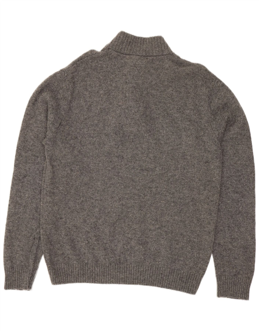 Crew Clothing Maglione da uomo con bottoni e collo XL in lana grigia