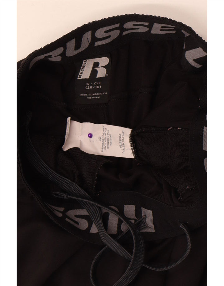 Pantaloni da tuta da uomo Russell Athletic piccoli in poliestere nero
