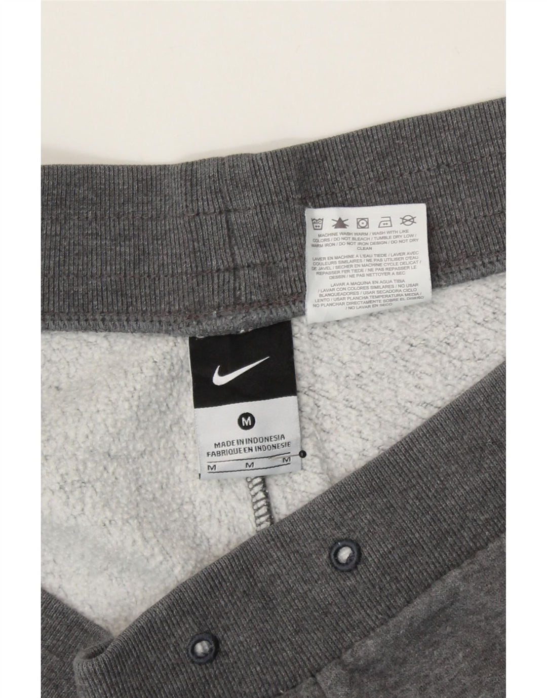 NIKE Womens Tracksuit Trousers UK 14 Medium Grey Cotton Vintage Nike and Second-Hand Nike from Messina Hembry 
