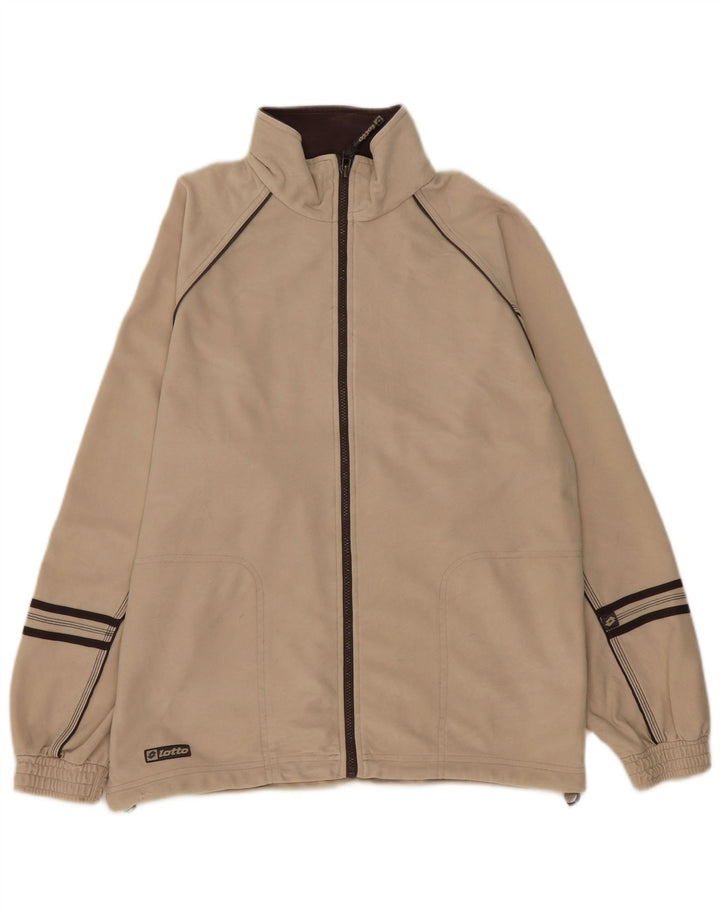 Giacca da tuta da uomo Lotto UK 40/42 Large Beige Poliestere