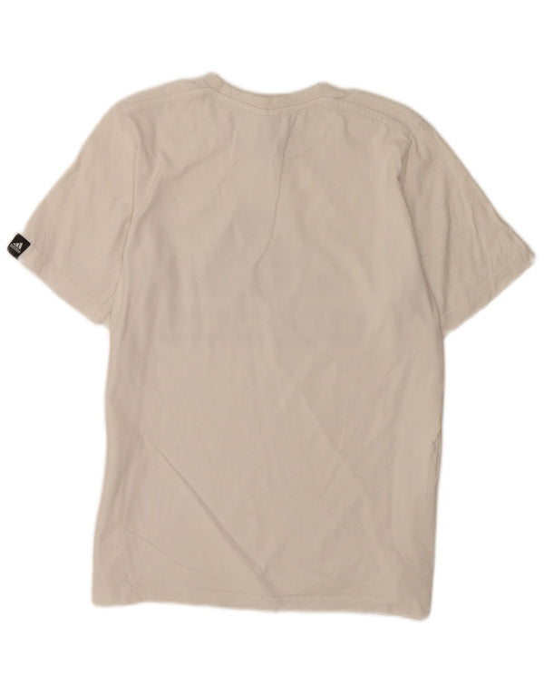 Adidas Mens Graphic T-Shirt Top Small White Cotton