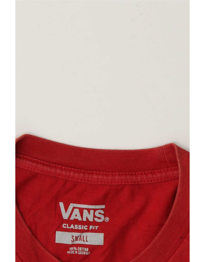 T-shirt da uomo Vans Classic Fit piccola rossa in cotone