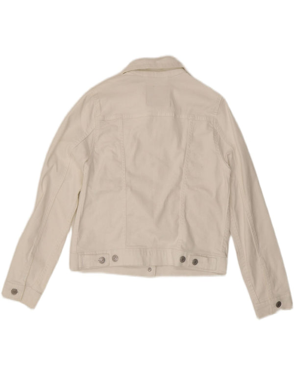 Giacca in denim corto da donna Levi's UK 14 bianco medio