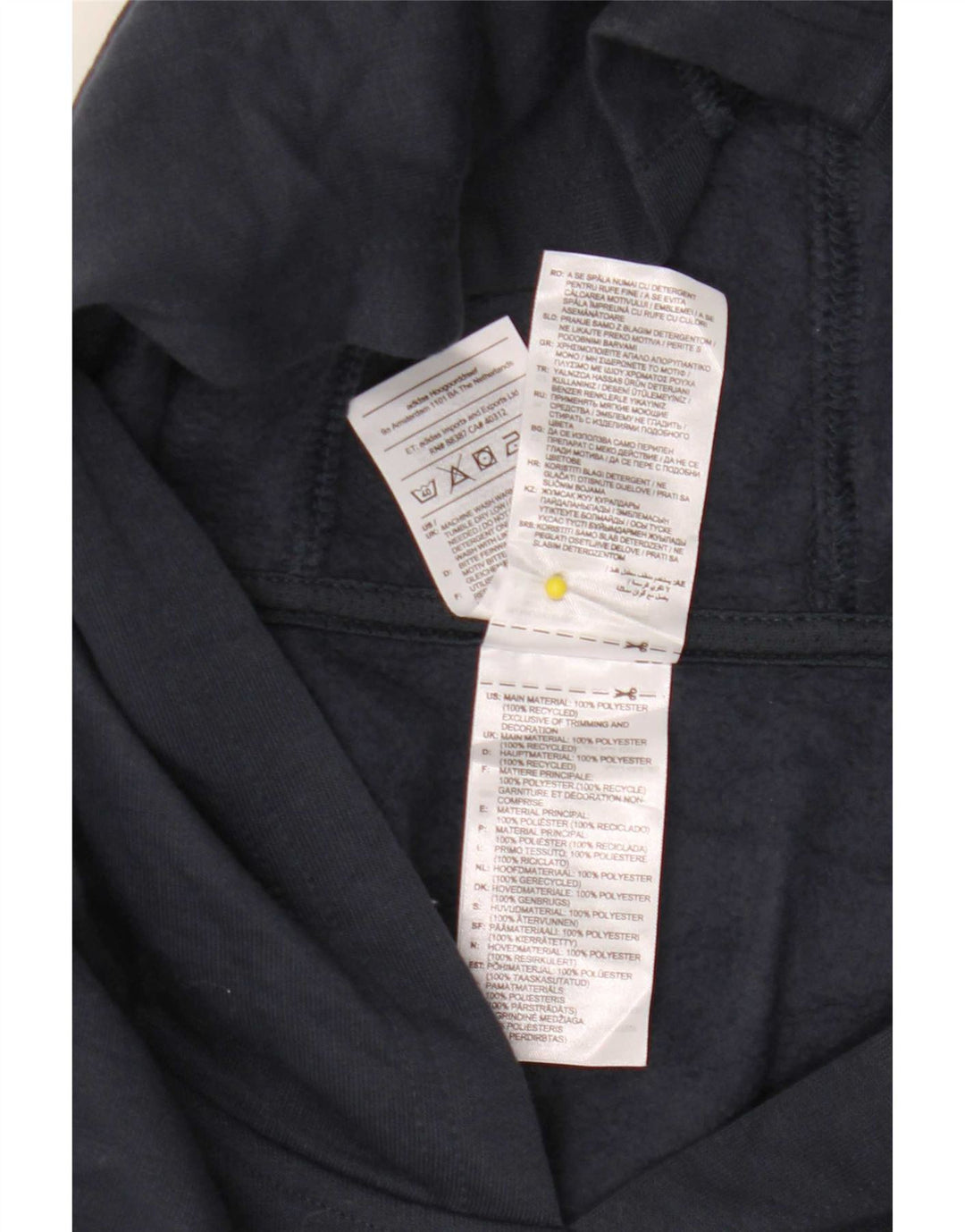 Felpa con cappuccio da uomo Adidas XL poliestere blu navy