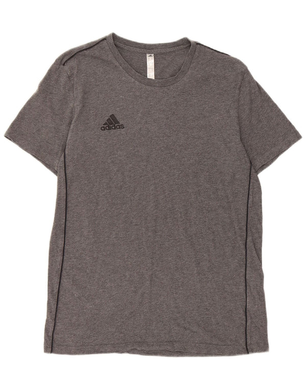 T-shirt da uomo Adidas Top in cotone grigio medio
