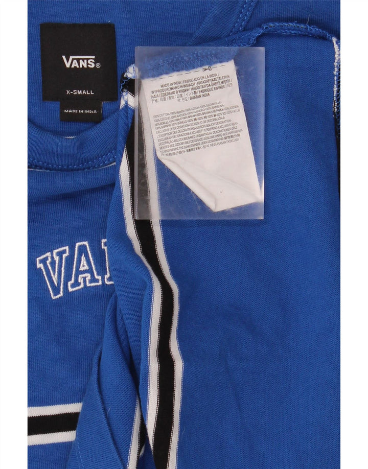T-shirt da uomo VANS Top XS in cotone a righe blu